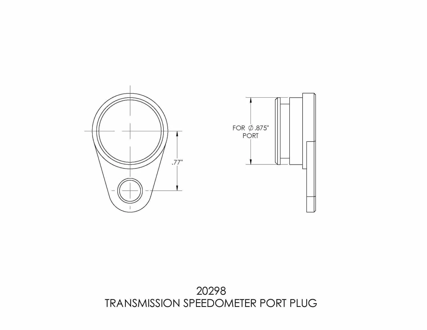 B&M TRANSMISSION SPEEDOMETER PORT PLUG - 20298
